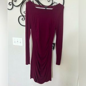Express burgundy sweater dress
